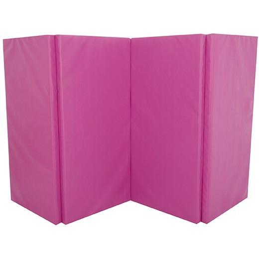 Foldable Gymnastics Mat with carry handles 8ft x 4ft x 50mm Pink or Blue