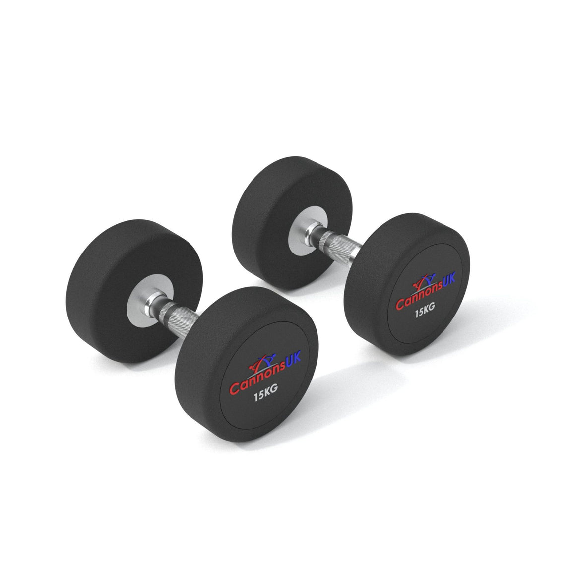 Cannons UK Rubber Dumbbells 2.5kg to 50kg